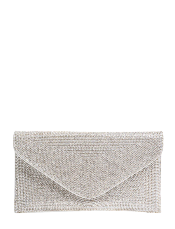 Highfashion Handbags Silver Rhinestone Convertible Clutch Crossbody Bag for Women