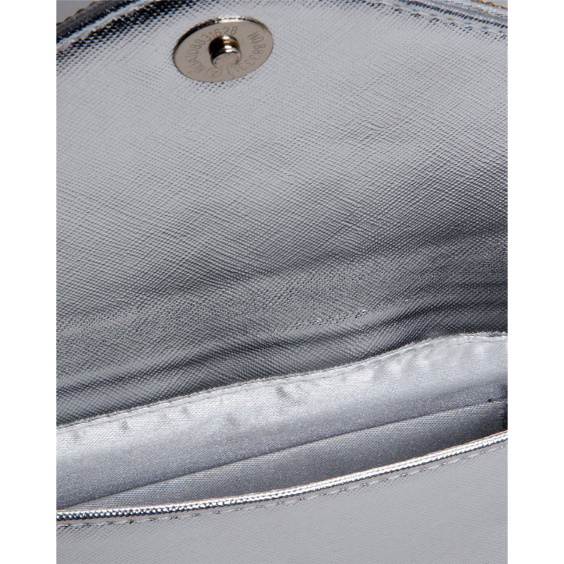 Highfashion Handbags Silver Rhinestone Convertible Clutch Crossbody Bag for Women - Image 4