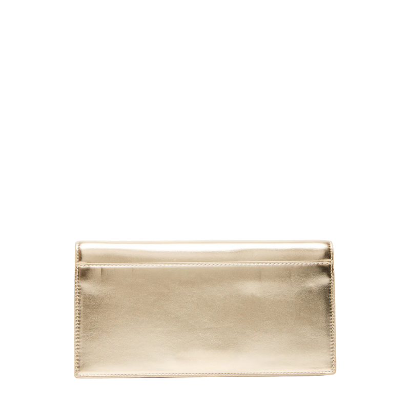 Highfashion Handbags Gold Envelope Clutch with Detachable Crossbody Strap - Image 4