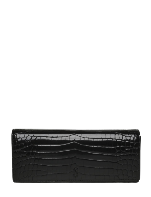 Highfashion Handbags Black Multi Croco Print Chain Strap Clutch for Women