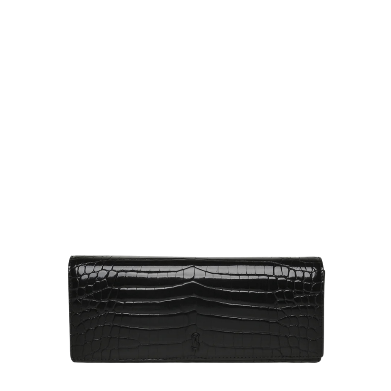 Highfashion Handbags Black Multi Croco Print Chain Strap Clutch for Women
