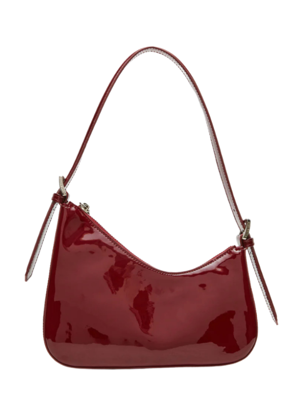 Highfashion Handbags Red Patent Asymmetrical Shoulder Bag