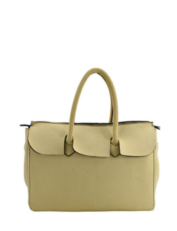 HighFashion Handbags Beige Flap Top Shoulder Bag