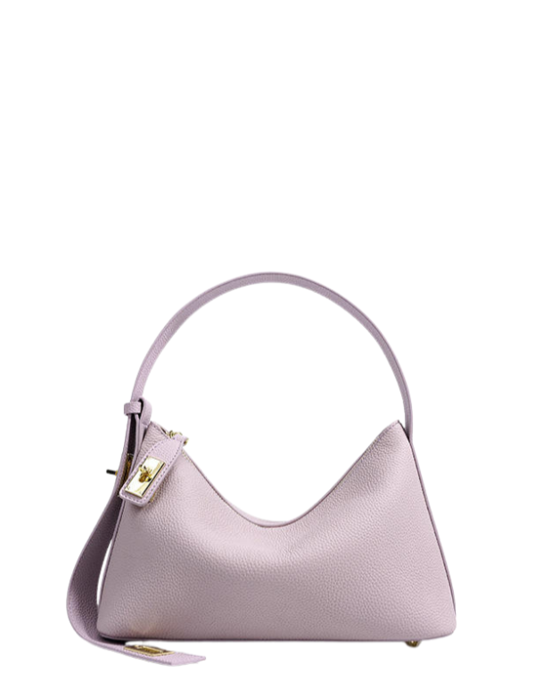 HighFashion Handbags Lilac Curved Top Handle Shoulder Bag